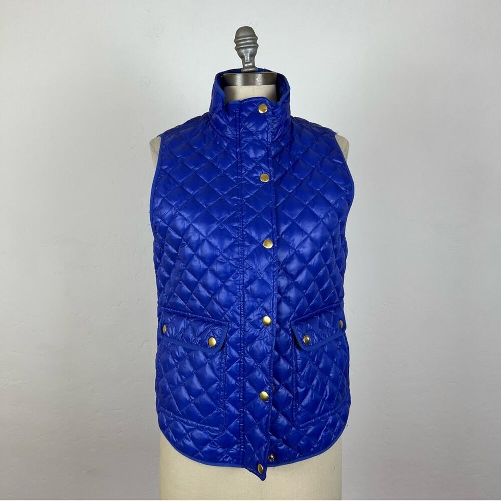 J. Crew Blue Waterfowl Down Vest